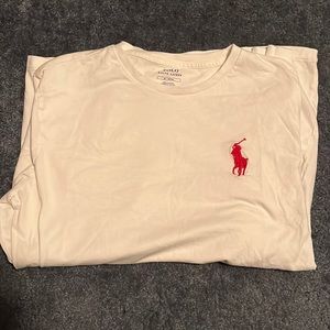 Long sleeve white polo Ralph Lauren t shirt
